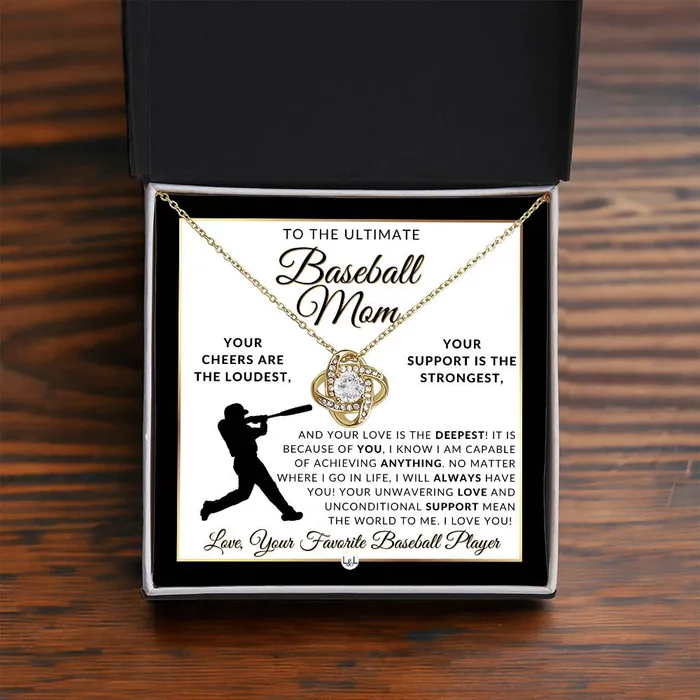 ShineOn Fulfillment Necklaces Baseball Mom Gift Great For Mothers Day Christmas Her Birthday Or As An End of Season Gift Beautiful Womens Pendant Necklace Heartfelt Message