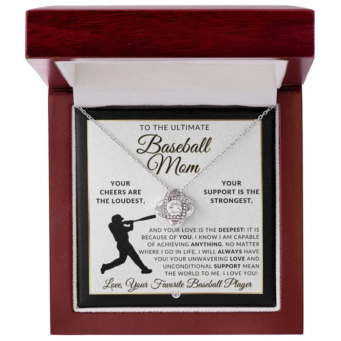 ShineOn Fulfillment Necklaces Baseball Mom Gift Great For Mothers Day Christmas Her Birthday Or As An End of Season Gift Beautiful Womens Pendant Necklace Heartfelt Message