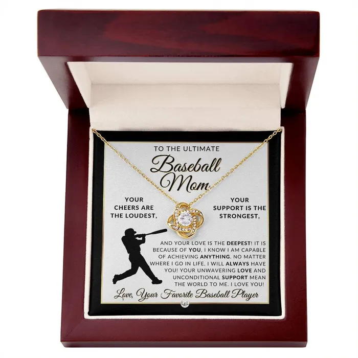 ShineOn Fulfillment Necklaces Baseball Mom Gift Great For Mothers Day Christmas Her Birthday Or As An End of Season Gift Beautiful Womens Pendant Necklace Heartfelt Message