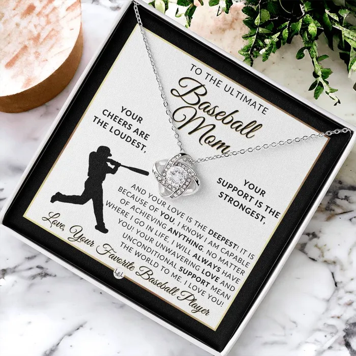 ShineOn Fulfillment Necklaces Baseball Mom Gift Great For Mothers Day Christmas Her Birthday Or As An End of Season Gift Beautiful Womens Pendant Necklace Heartfelt Message