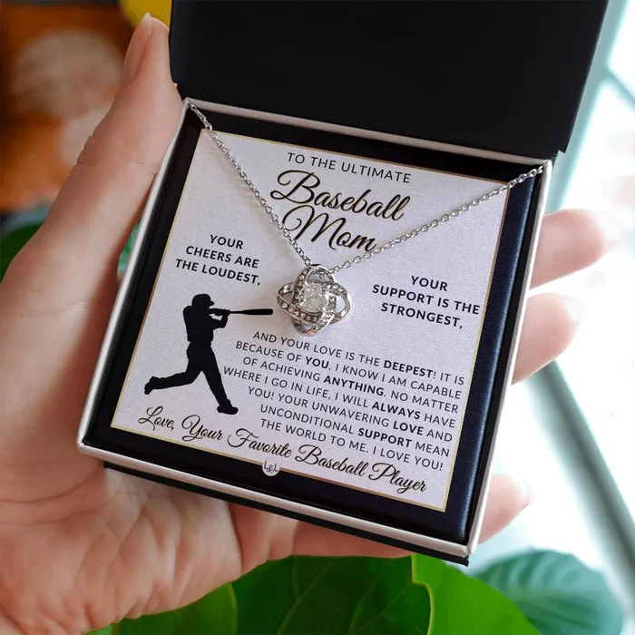 ShineOn Fulfillment Necklaces Baseball Mom Gift Great For Mothers Day Christmas Her Birthday Or As An End of Season Gift Beautiful Womens Pendant Necklace Heartfelt Message