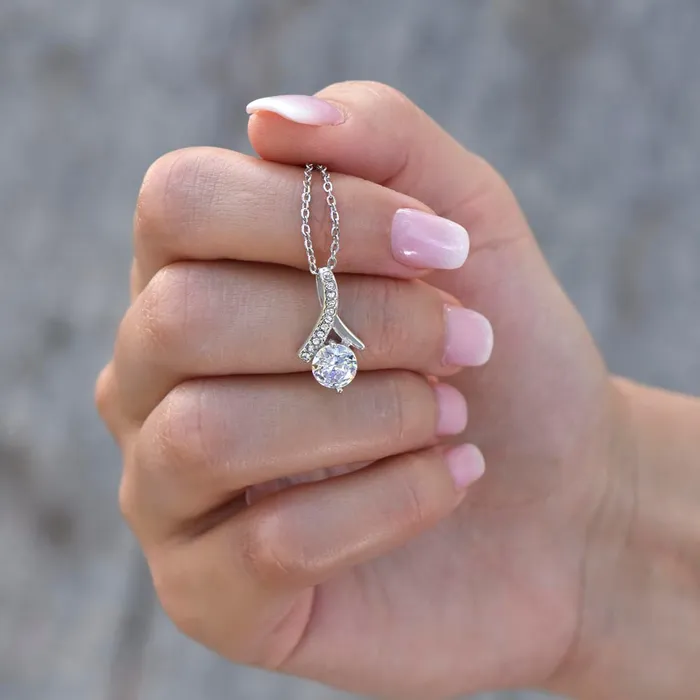 ShineOn Fulfillment Necklaces Gift For Her I Love You Forever Gift Idea For Your Soulmate Drop Pendant Necklace Heartfelt Message