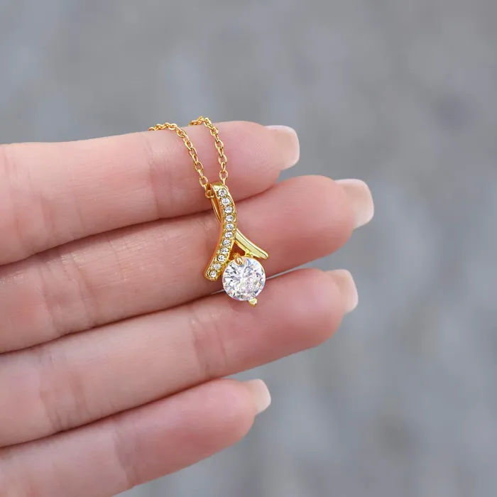 ShineOn Fulfillment Necklaces Gift For Her I Love You Forever Gift Idea For Your Soulmate Drop Pendant Necklace Heartfelt Message