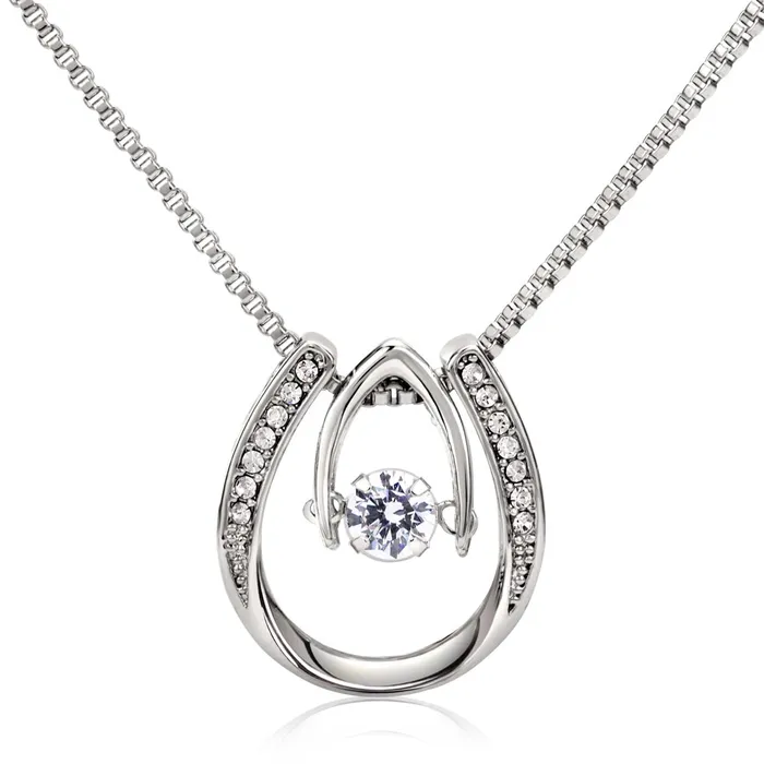 ShineOn Fulfillment Necklaces Lucky In Love Necklace with Personalized Message Card ShineOn Fulfillment Necklaces Lucky In Love Necklace with Personalized Message Card