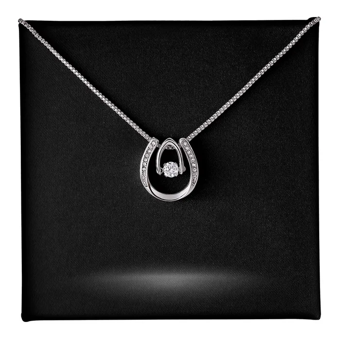 ShineOn Fulfillment Necklaces Lucky In Love Necklace with Personalized Message Card