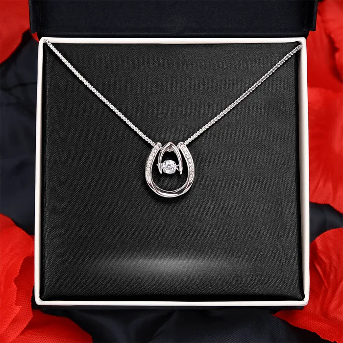 ShineOn Fulfillment Necklaces Lucky In Love Necklace with Personalized Message Card