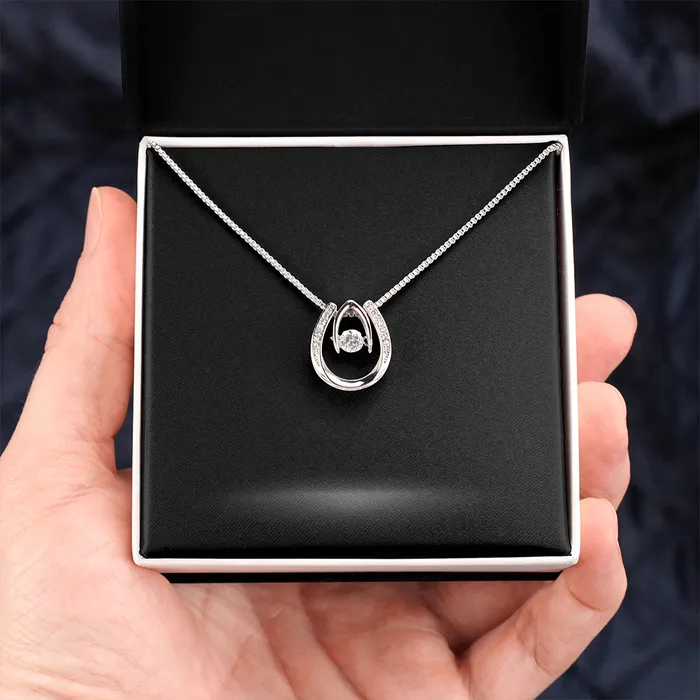 ShineOn Fulfillment Necklaces Lucky In Love Necklace with Personalized Message Card