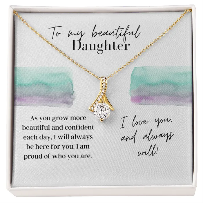 ShineOn Fulfillment Necklaces To My Beautiful Daughter From Parents Alluring Beauty Necklace