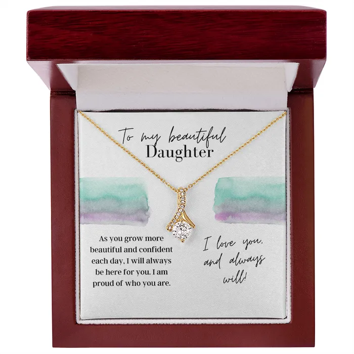 ShineOn Fulfillment Necklaces To My Beautiful Daughter From Parents Alluring Beauty Necklace