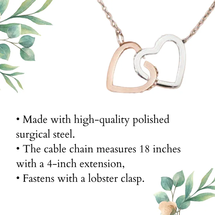ShineOn Fulfillment Necklaces To My Beautiful Daughter With Love Interlocking Hearts Pendant Necklace