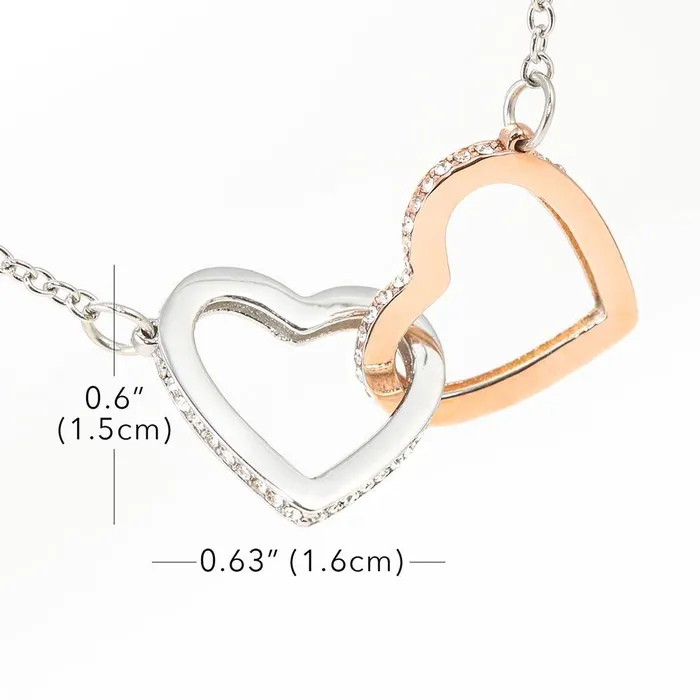 ShineOn Fulfillment Necklaces To My Beautiful Daughter With Love Interlocking Hearts Pendant Necklace