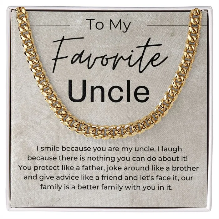 ShineOn Fulfillment Necklaces To My Favorite Uncle Gift for Uncle Linked Chain Necklace