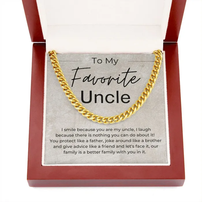 ShineOn Fulfillment Necklaces To My Favorite Uncle Gift for Uncle Linked Chain Necklace