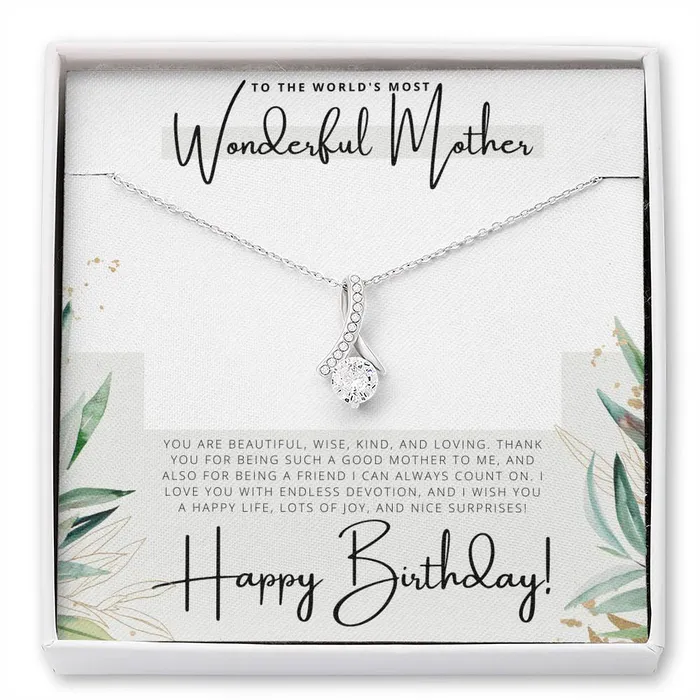 ShineOn Fulfillment Necklaces To the Worlds Most Wonderful Mother Happy Birthday Birthday Gift Pendant Necklace