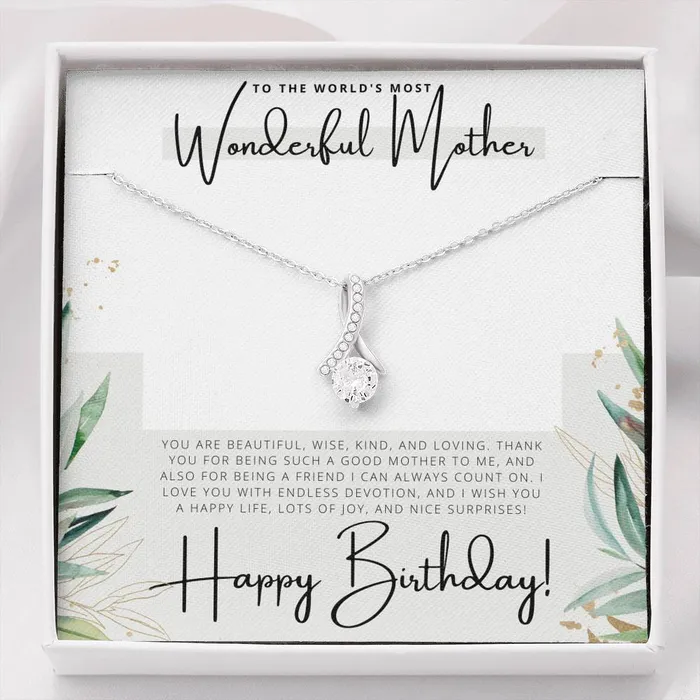 ShineOn Fulfillment Necklaces To the Worlds Most Wonderful Mother Happy Birthday Birthday Gift Pendant Necklace