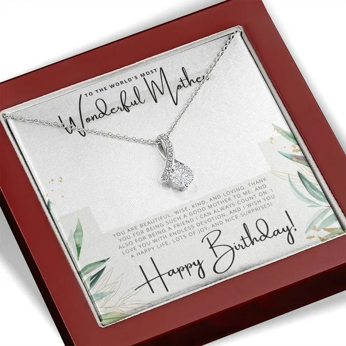 ShineOn Fulfillment Necklaces To the Worlds Most Wonderful Mother Happy Birthday Birthday Gift Pendant Necklace