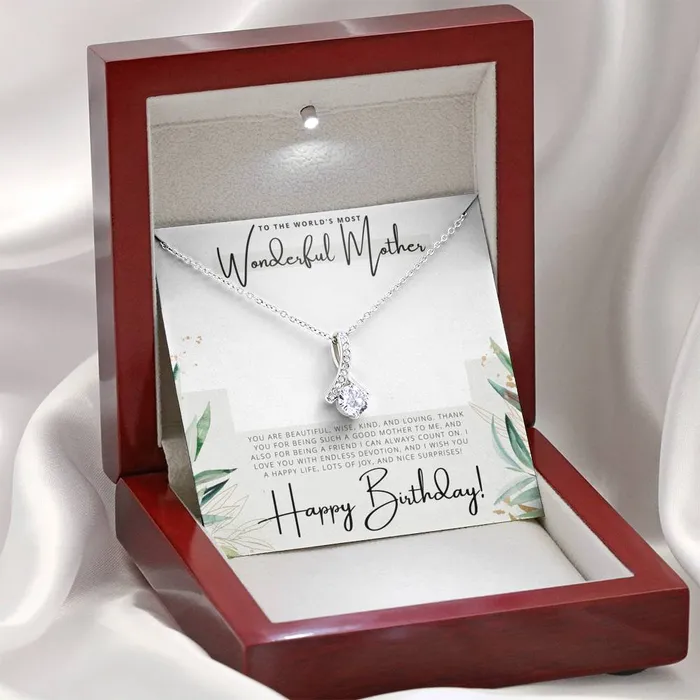 ShineOn Fulfillment Necklaces To the Worlds Most Wonderful Mother Happy Birthday Birthday Gift Pendant Necklace