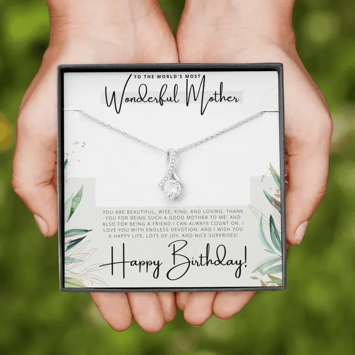 ShineOn Fulfillment Necklaces To the Worlds Most Wonderful Mother Happy Birthday Birthday Gift Pendant Necklace