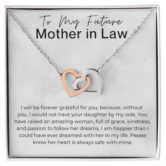ShineOn Fulfillment Necklaces You Have Raised an Amazing Woman Gift for Future Mother in Law Interlocking Heart Pendant Necklace