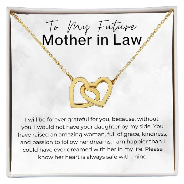 ShineOn Fulfillment Necklaces You Have Raised an Amazing Woman Gift for Future Mother in Law Interlocking Heart Pendant Necklace