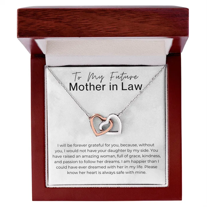 ShineOn Fulfillment Necklaces You Have Raised an Amazing Woman Gift for Future Mother in Law Interlocking Heart Pendant Necklace