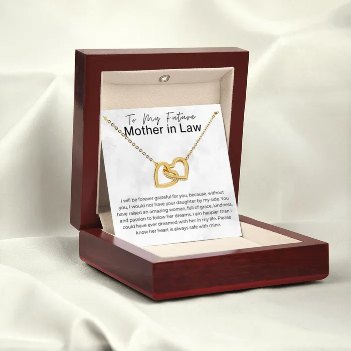 ShineOn Fulfillment Necklaces You Have Raised an Amazing Woman Gift for Future Mother in Law Interlocking Heart Pendant Necklace