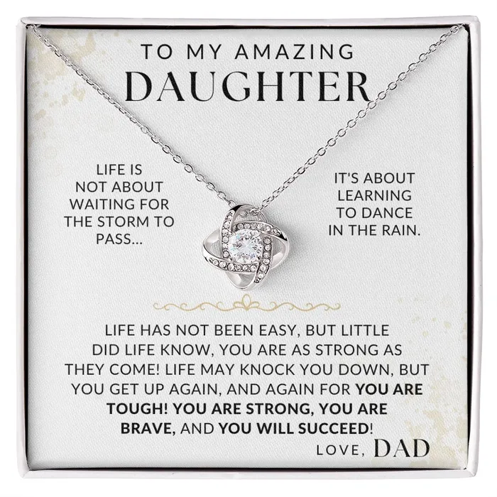 ShineOn Fulfillment You Are Strong To My Daughter From Dad Gift Father to Daughter Necklace Necklaces