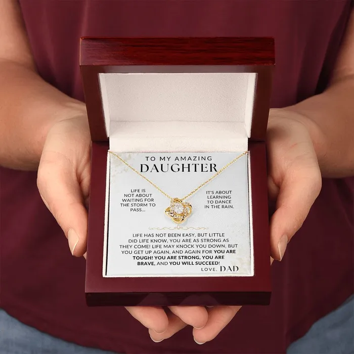 ShineOn Fulfillment You Are Strong To My Daughter From Dad Gift Father to Daughter Necklace Necklaces