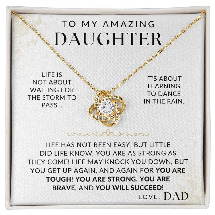 ShineOn Fulfillment You Are Strong To My Daughter From Dad Gift Father to Daughter Necklace Necklaces