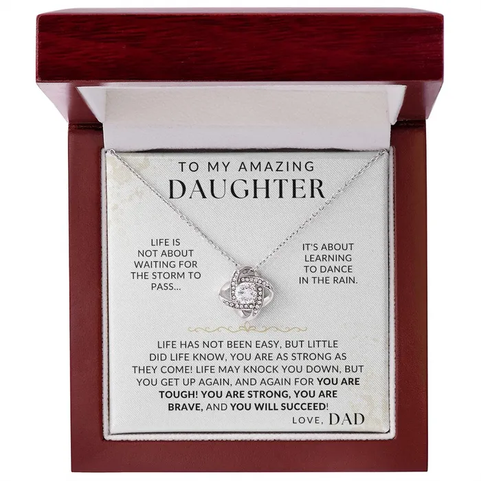 ShineOn Fulfillment You Are Strong To My Daughter From Dad Gift Father to Daughter Necklace Necklaces