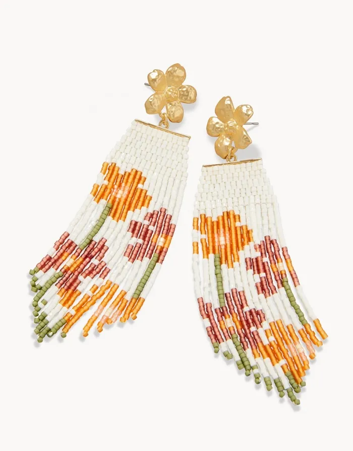 Spartina 449 Earrings Bitty Bead Earrings Floral Stems
