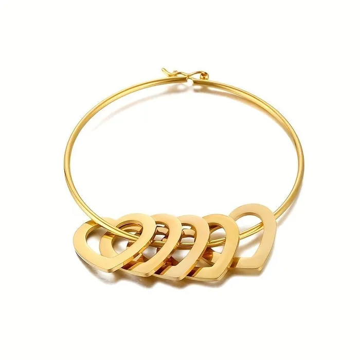 Stackable heart bangle pau jewelry Necklaces