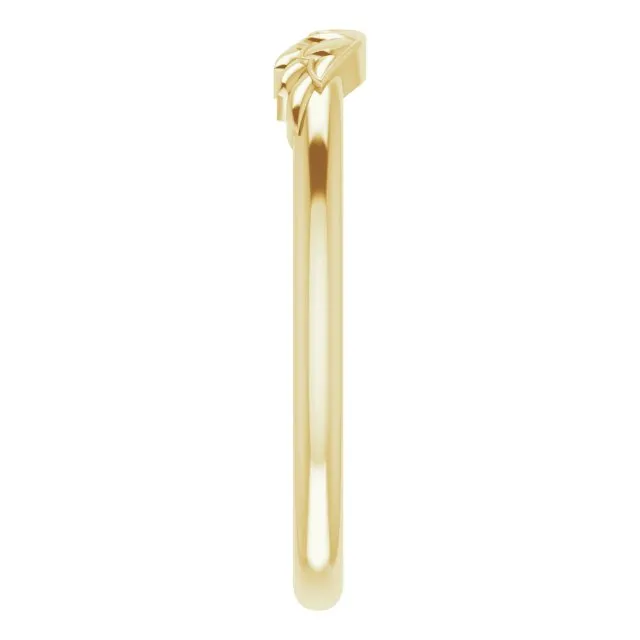 Stackable Wear Everyday Angel Wings Ring Solid 14K Yellow White Rose Gold or Sterling 302 Fine Jewelry Rings