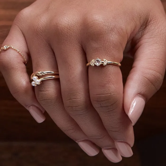 Stackable Wear Everyday Angel Wings Ring Solid 14K Yellow White Rose Gold or Sterling 302 Fine Jewelry Rings