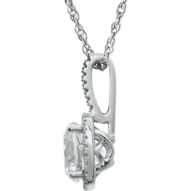 Statement Birthstone Natural Diamond Halo Style 18 Sterling Silver Necklace Storyteller by Vintage Magnality Necklaces