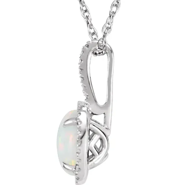 Statement Birthstone Natural Diamond Halo Style 18 Sterling Silver Necklace Storyteller by Vintage Magnality Necklaces