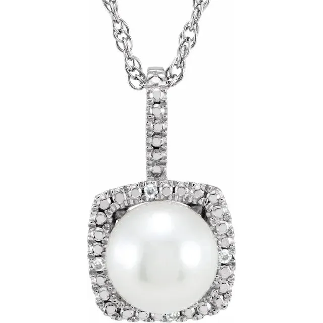 Statement Birthstone Natural Diamond Halo Style 18 Sterling Silver Necklace Storyteller by Vintage Magnality Necklaces