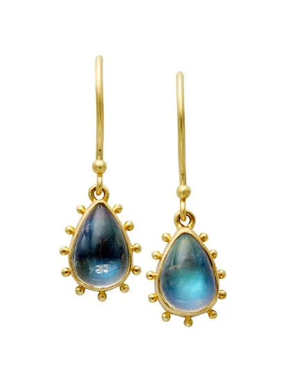 Steven Battelle Etruscan Moonstone Dangle Earrings Earrings