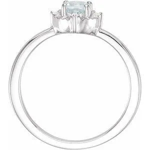 Storyteller by Vintage Magnality Rings Luxe Wear EverydayHalo Style Birthstone Natural Diamond Ring Silver 14K White Yellow Rose Gold