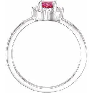 Storyteller by Vintage Magnality Rings Luxe Wear EverydayHalo Style Birthstone Natural Diamond Ring Silver 14K White Yellow Rose Gold