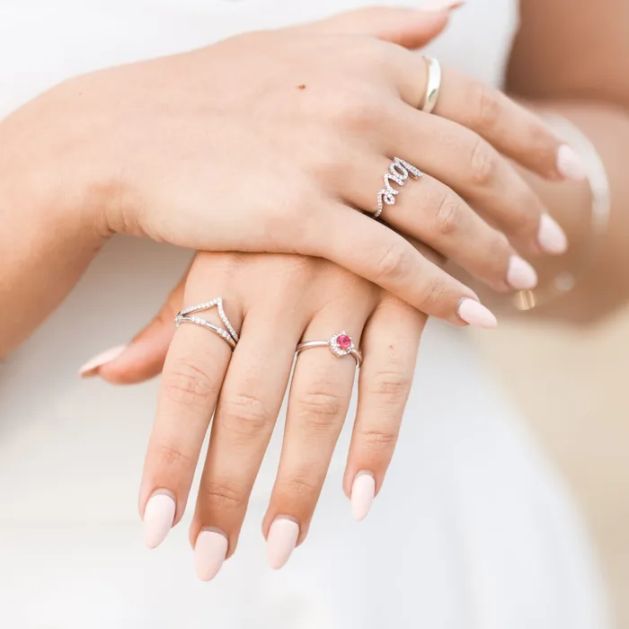 Storyteller by Vintage Magnality Rings Luxe Wear EverydayHalo Style Birthstone Natural Diamond Ring Silver 14K White Yellow Rose Gold