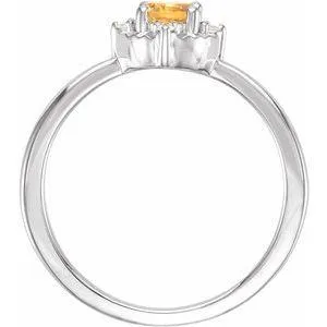 Storyteller by Vintage Magnality Rings Luxe Wear EverydayHalo Style Birthstone Natural Diamond Ring Silver 14K White Yellow Rose Gold