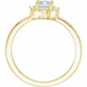 Storyteller by Vintage Magnality Rings Luxe Wear EverydayHalo Style Birthstone Natural Diamond Ring Silver 14K White Yellow Rose Gold
