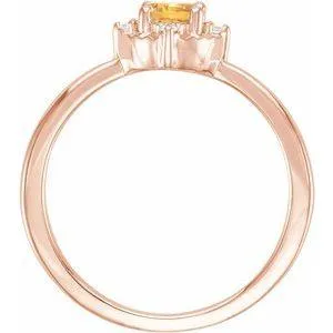 Storyteller by Vintage Magnality Rings Luxe Wear EverydayHalo Style Birthstone Natural Diamond Ring Silver 14K White Yellow Rose Gold