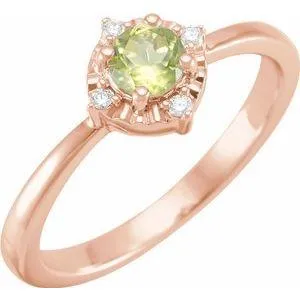 Storyteller by Vintage Magnality Rings Luxe Wear EverydayHalo Style Birthstone Natural Diamond Ring Silver 14K White Yellow Rose Gold