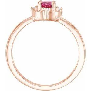Storyteller by Vintage Magnality Rings Luxe Wear EverydayHalo Style Birthstone Natural Diamond Ring Silver 14K White Yellow Rose Gold