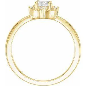 Storyteller by Vintage Magnality Rings Luxe Wear EverydayHalo Style Birthstone Natural Diamond Ring Silver 14K White Yellow Rose Gold