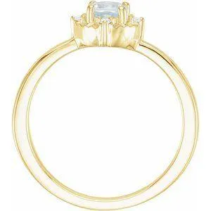 Storyteller by Vintage Magnality Rings Luxe Wear EverydayHalo Style Birthstone Natural Diamond Ring Silver 14K White Yellow Rose Gold