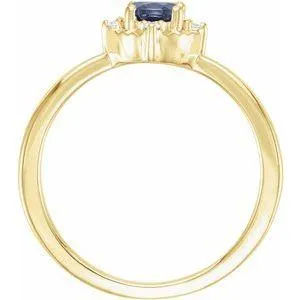 Storyteller by Vintage Magnality Rings Luxe Wear EverydayHalo Style Birthstone Natural Diamond Ring Silver 14K White Yellow Rose Gold