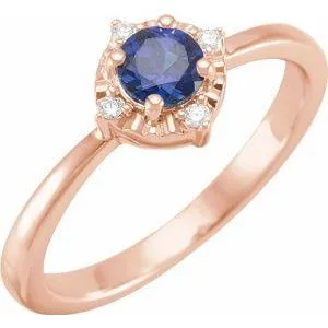 Storyteller by Vintage Magnality Rings Luxe Wear EverydayHalo Style Birthstone Natural Diamond Ring Silver 14K White Yellow Rose Gold